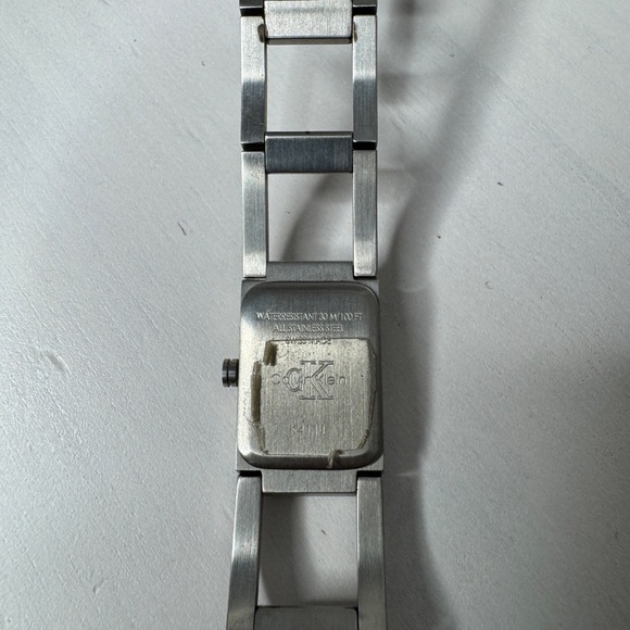 Women's Calvin Klein Retangular white dial stainless steel Quartz Watch - Picture 7 of 8